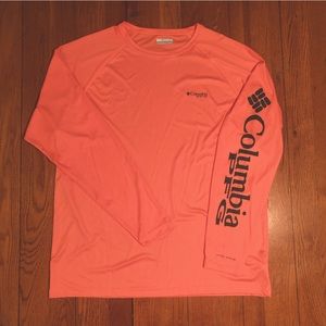 Columbia Fishing Shirt LS- Peach/Light Orange